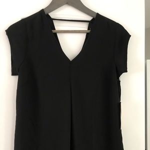 NEW. Rayon/Chiffon Short Sleeve Top.